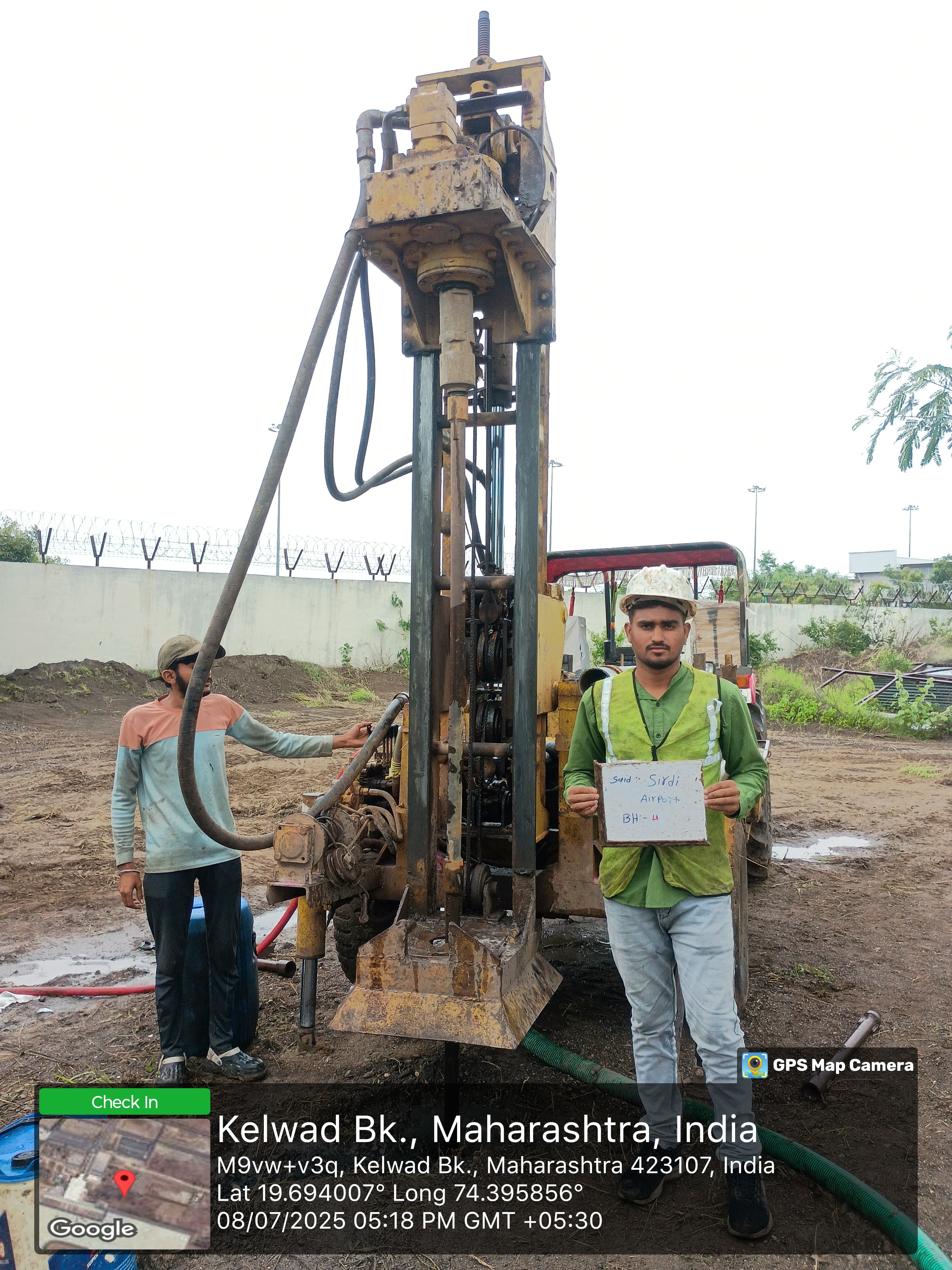 Megha Engineering Airport Geotechnical Project Shirdi Maharashtra